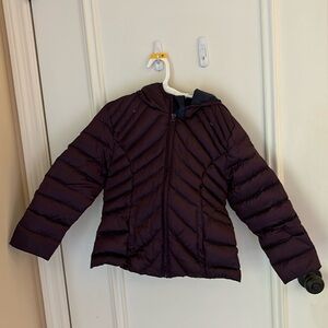 Sugarfly girls purple down jacket size 6x